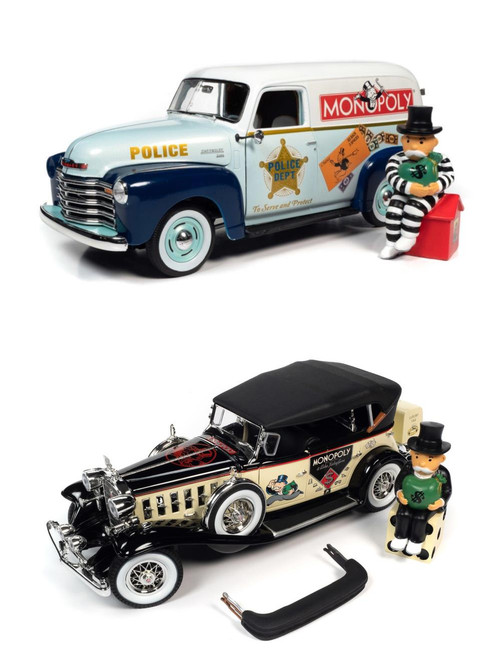 Monopoly Diecast Car Package - Two 1/18 Sclae Diecast Model