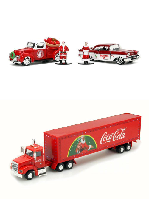  Christmas Diecast Car Package - One 1/43 truck  & Two 1/32 Scale Diecast Model Cars