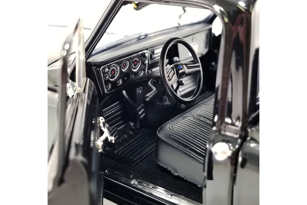 1970 Chevy K10 4x4 Pickup Truck, Black - Acme A1807215 - 1/18
