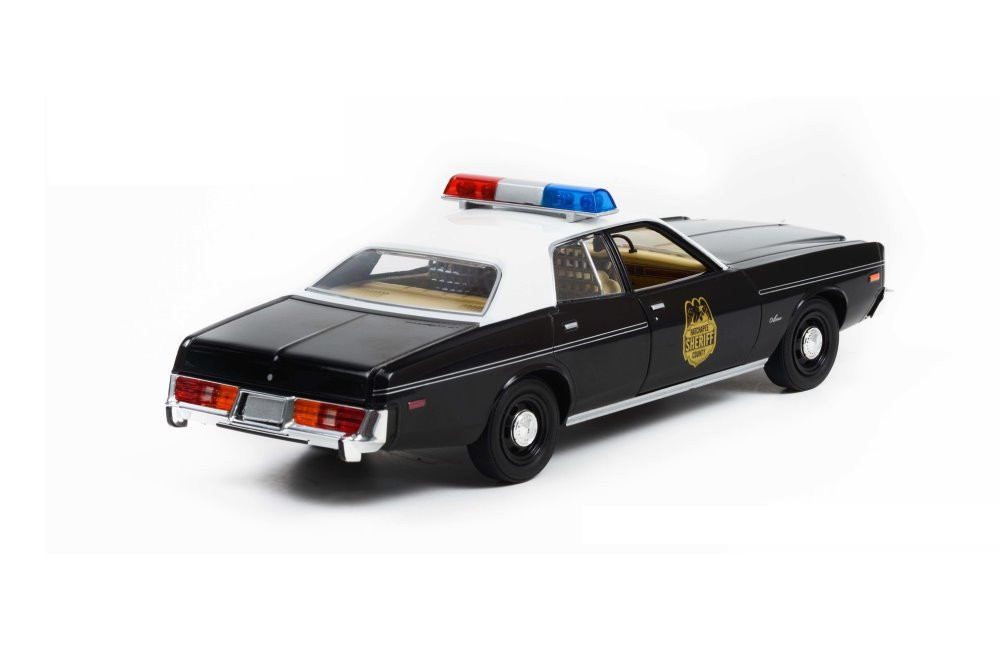 1977 Dodge Monaco Hatchapee County Sheriff, Black - Greenlight 84107 - 1/24 Scale Diecast Car