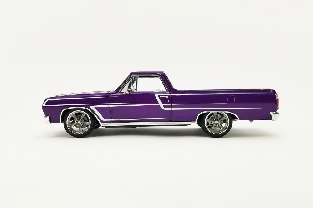 1965 Chevy El Camino SS Custom Cruiser, Purple - Acme A1805413 - 1/18 Scale Diecast Model Toy Car