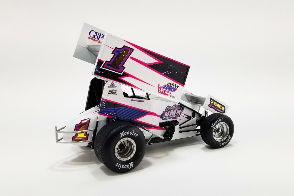 Winged Sprint Car, #1 Logan Wagner - Acme A1822017 - 1/18 Scale Diecast Model Toy Car