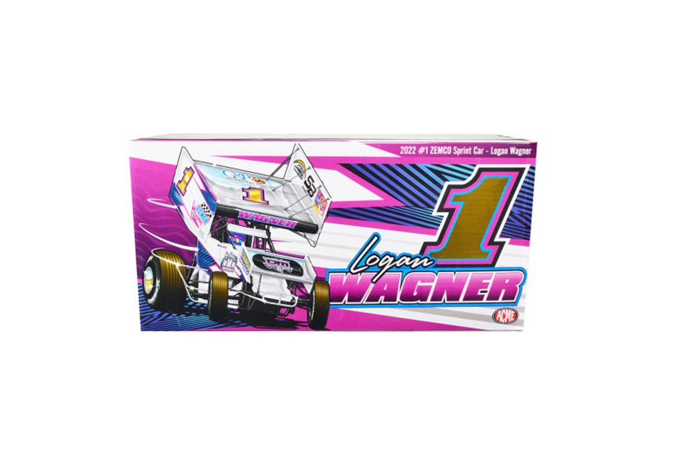 Winged Sprint Car, #1 Logan Wagner - Acme A1822017 - 1/18 Scale