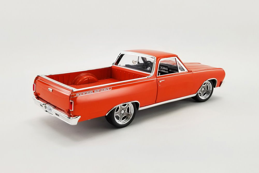 1965 Chevy El Camino SS Custom Cruiser, Orange - Acme A1805412 - 1/18 Scale Diecast Model Toy Car