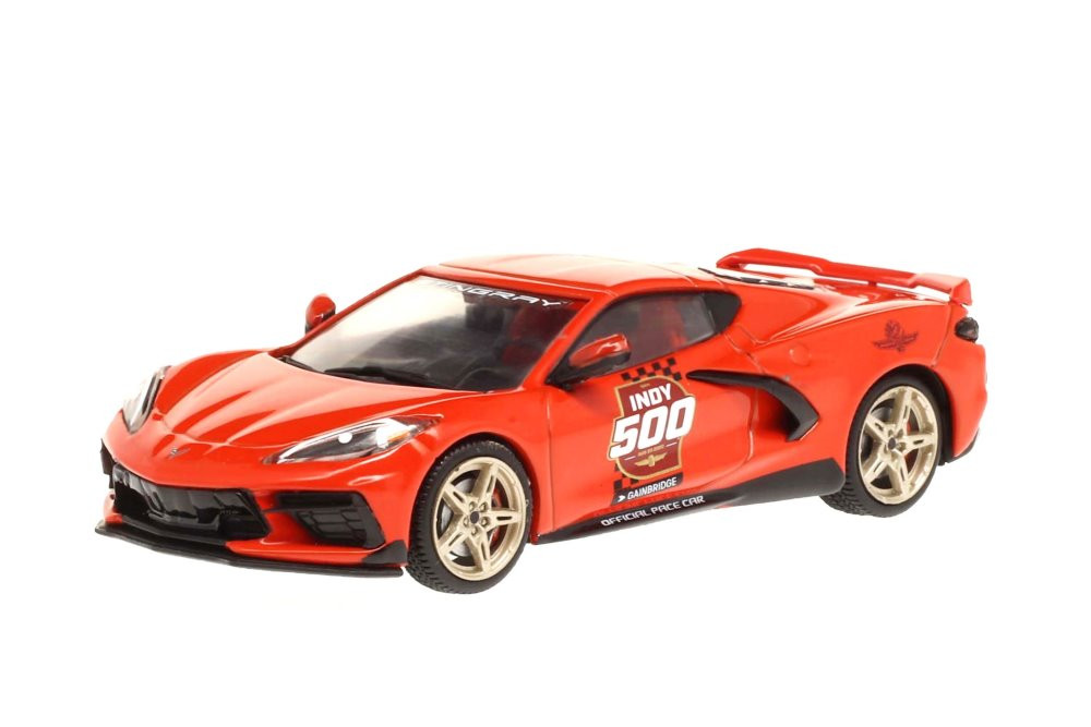 2020 Chevy Corvette C8 Stingray Coupe, Red - Greenlight 86622 - 1/43 Scale Diecast Model Toy Car