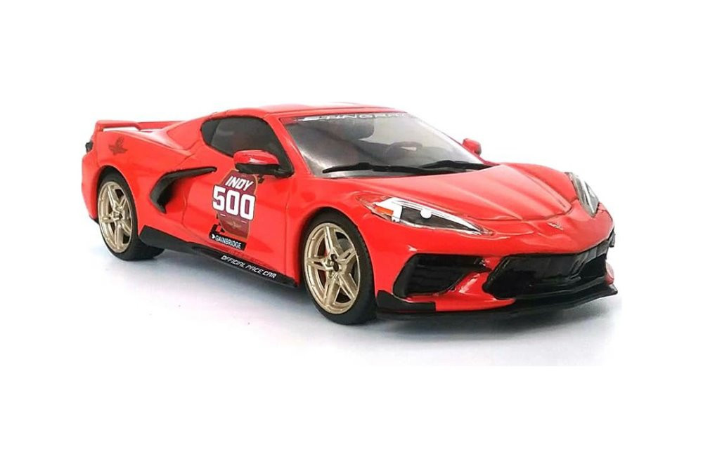 2020 Chevy Corvette C8 Stingray Coupe, Red - Greenlight 86622 - 1/43 Scale Diecast Model Toy Car