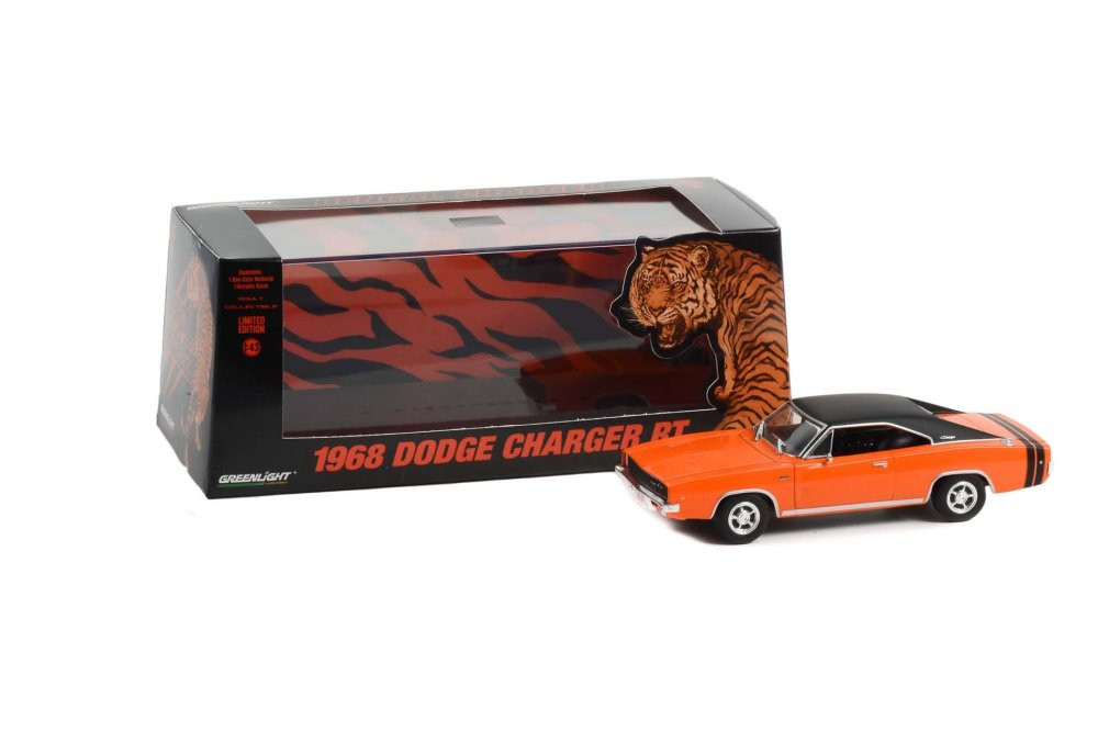 1968 Dodge Bengal Charger R/T, Orange - Greenlight 86354 - 1/43 Scale Diecast Model Toy Car