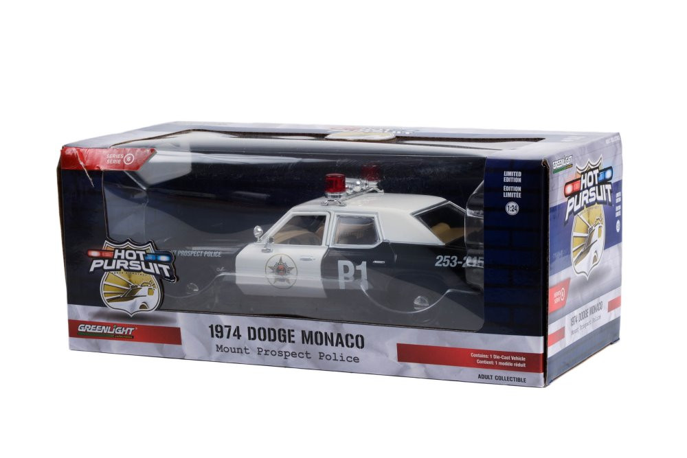 1974 Dodge Monaco Mount Prospect PD, Black - Greenlight 85561 - 1