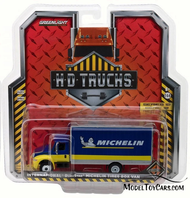 2013 International DuraStar Box Van, Michelin Tires - Greenlight 33120C/48 - 1/64 Scale Diecast Car