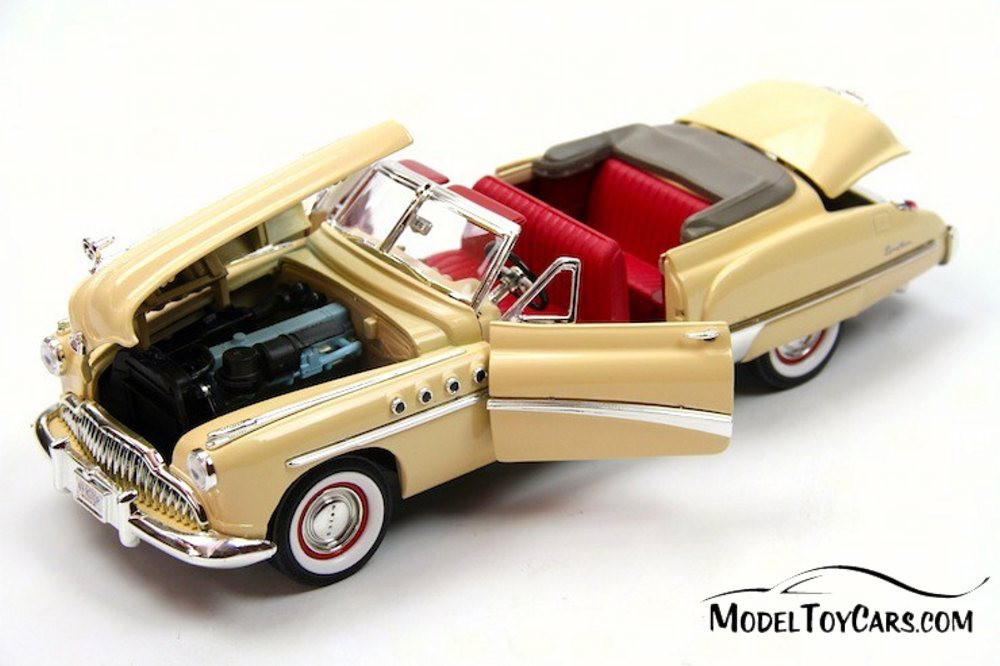 1949 Buick Roadmaster Convertible, Beige - Motormax 73116 - 1/18 scale  Diecast Model Toy Car