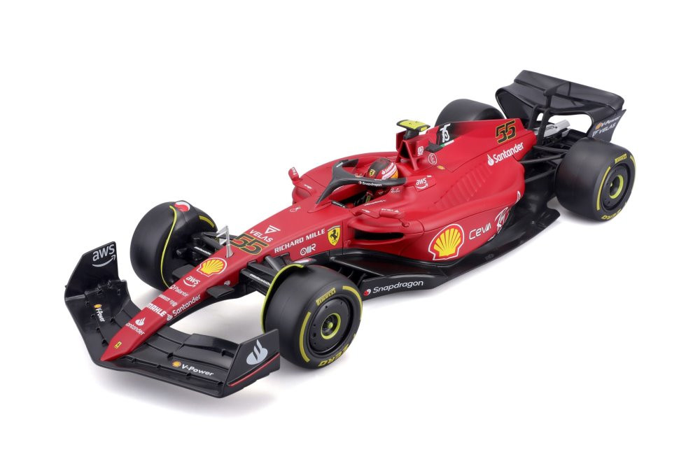 2022 Ferrari F1-75, #55 Carlos Sainz - Bburago 18-16811SAIN - 1/18 scale  Diecast Model Toy Car