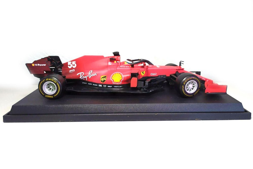 2021 Ferrari SF21, #55 Carlos Sainz - Bburago 18-16809SAIN - 1/18 scale Diecast Model Toy Car