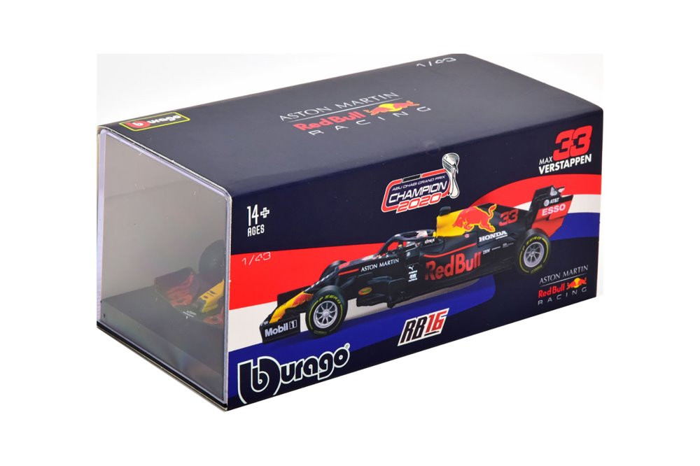 2020 Aston-Martin RB16 w/Driver, #33 Max Verstappen - Bburago 18