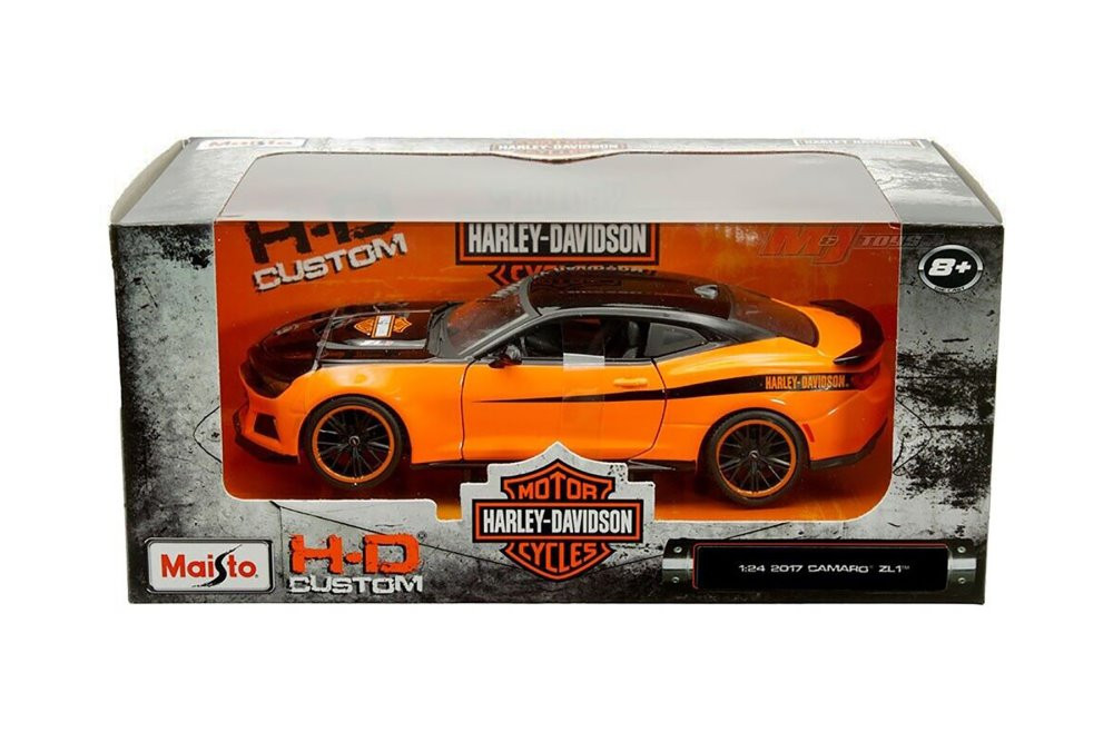 2017 Chevy Camaro ZL1, Black /Orange - Maisto 32271BK - 1/24 scale Diecast Model Toy Car