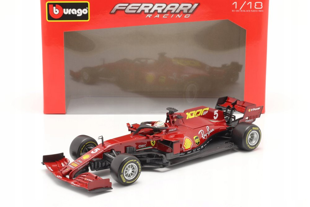 2020 Ferrari SF1000, #5 Sebastian Vettel - Bburago 18-16808VETT - 1/18 scale Diecast Model Toy Car