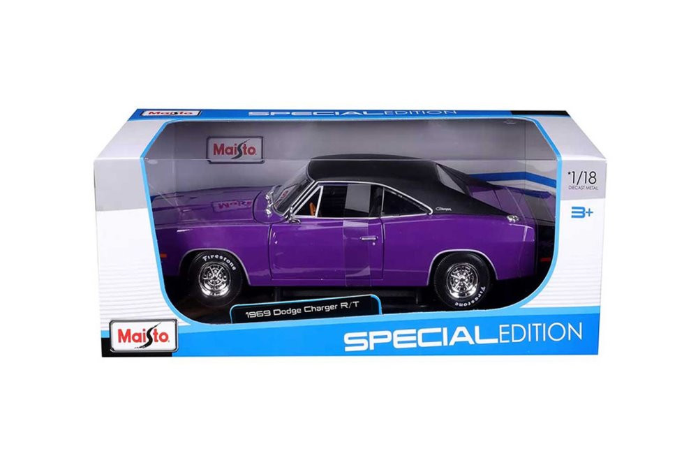 1969 Dodge Charger R/T, Purple - Maisto 31387PR - 1/18 scale