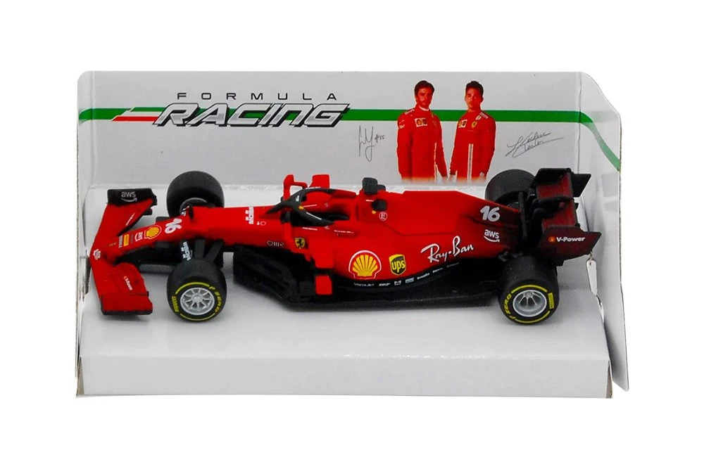 Bburago 1:43 Ferrari SF21 De Leclerc – F1 2021, Miniature Détaillée, Réplique Officielle, Collection Ou Cadeau