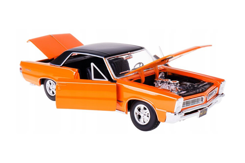 1965 Pontiac GTO, Orange - Maisto 31885OR - 1/18 scale Diecast Model Toy Car