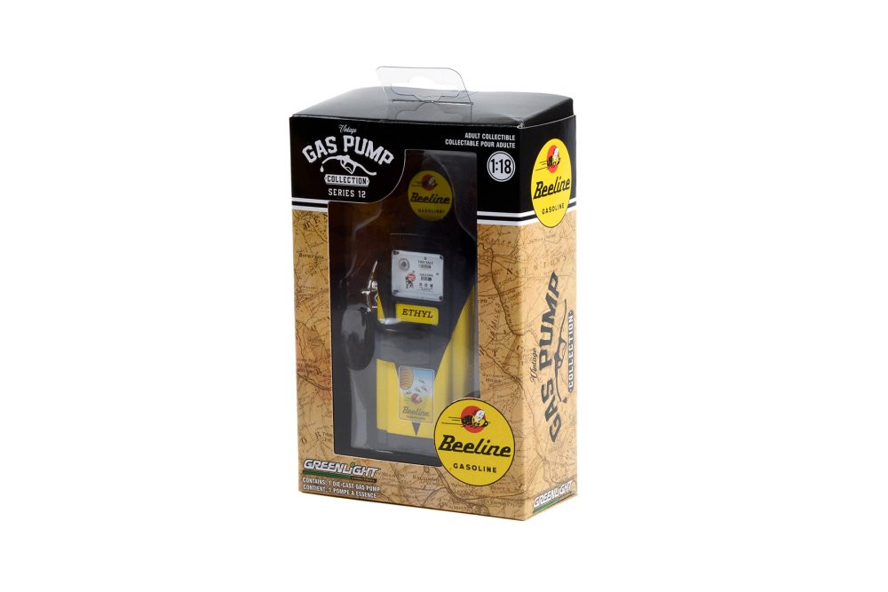 1948 Wayne 100-A Gas Pump, Beeline Gasoline - Greenlight 14120A/24 - 1/18 scale Diecast Accessory