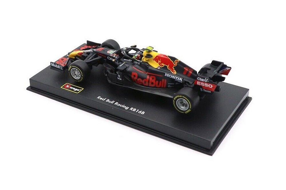 2021 Honda RB16 with Driver, #11 Sergio Perez - Bburago 18-38056PERE - 1/43 scale Diecast Car