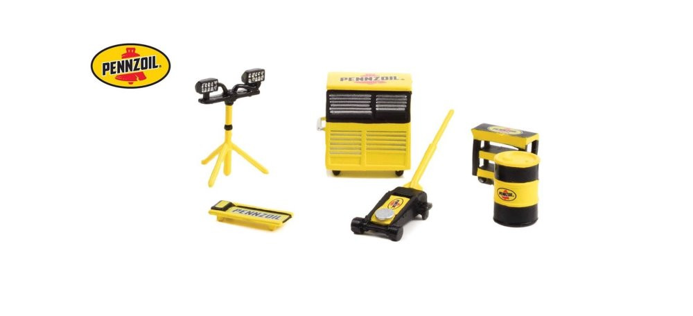 Shop Tool Accessories - Pennzoil, Yellow - Greenlight 16140A/48 - 1/64 scale Diecast Accessory