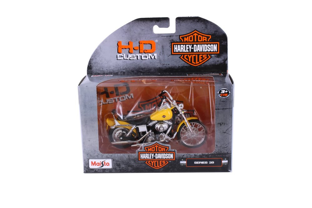 2001 Harley Davidson FXDWG Dyna Wide Glide, Yellow- Maisto 31360/39 - 1/18 scale Diecast Motorcycle