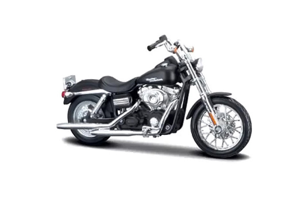 2006 Harley Davidson Dyna Street Bob, Matte Black - Maisto 31360