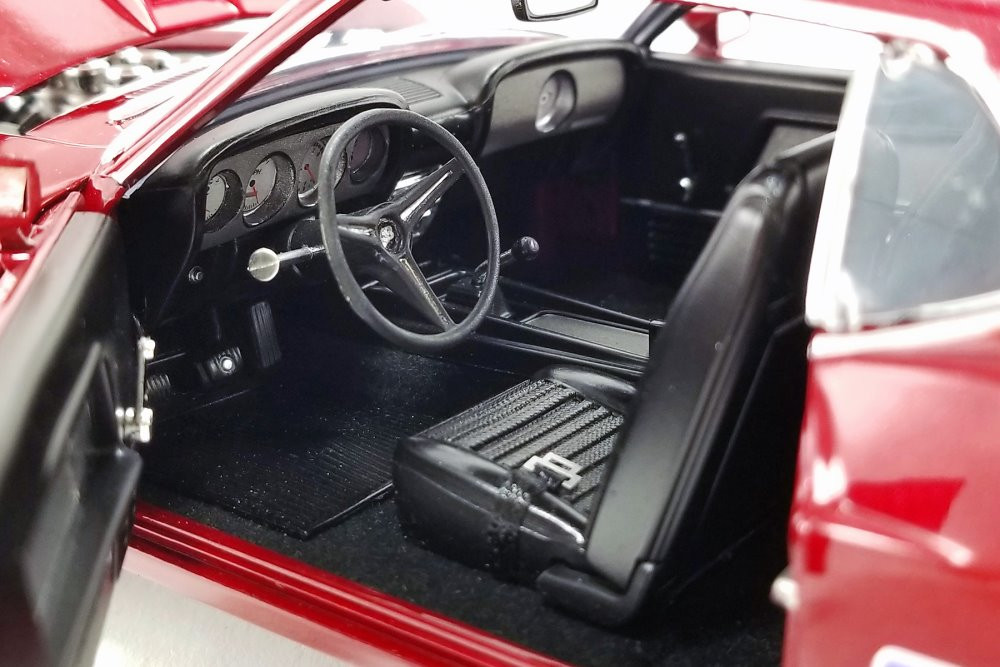 1969 Ford Mustang BOSS 429, Dark Red - Acme A1801854 - 1/18 scale