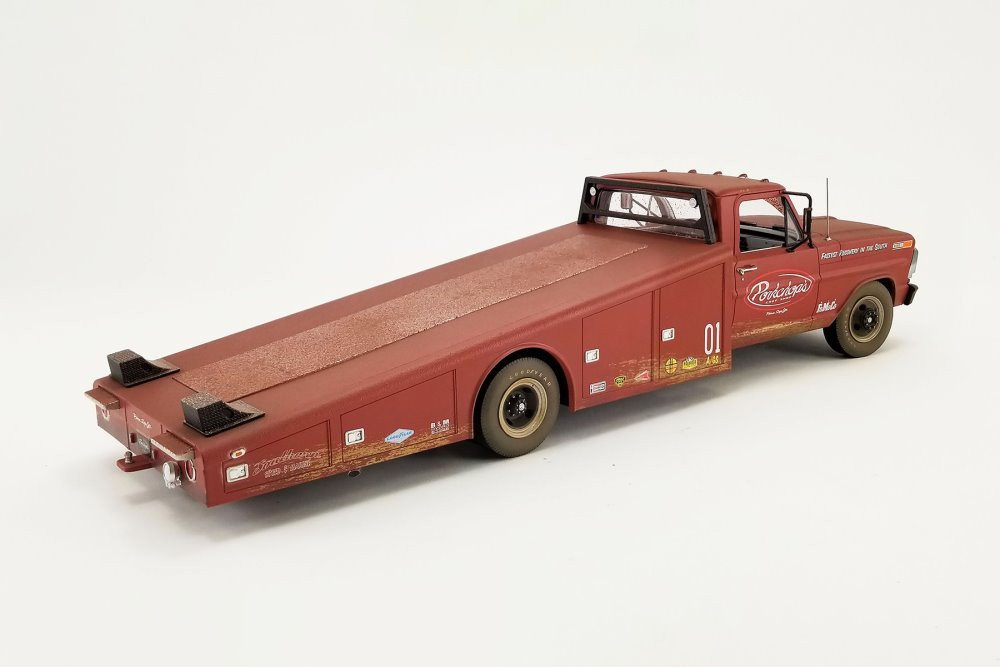 acme/'70 Fordフォード F-350 RAMP TRUCK 1/18 1:18 1970 Ford F-350 Ramp Truck in Black by ACME - Town and