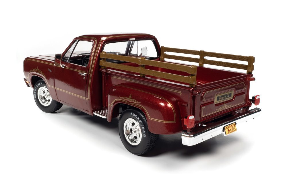 1979 Dodge Warlock II D100 Utiline Pickup Truck, Red - Auto World AW298 - 1/18 Scale Diecast Car