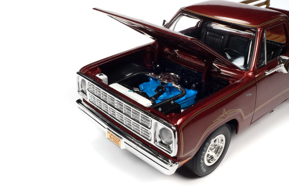 1979 Dodge Warlock II D100 Utiline Pickup Truck, Red - Auto World AW298 - 1/18 Scale Diecast Car