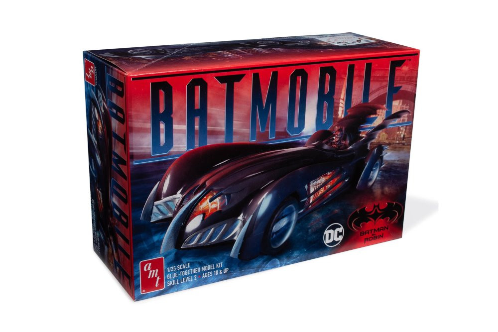 Batman & Robin Batmobile, Black - AMT AMT1295/12 - 1/25 Scale Plastic Model Car