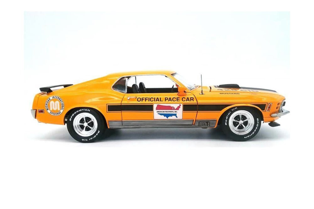 1970 Ford Mustang Mach 1, Yellow Orange - Greenlight HWY18035 - 1