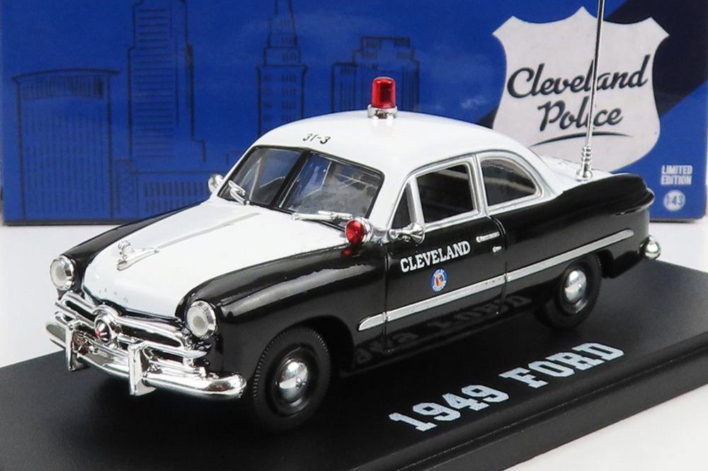 1949 Ford Coupe, Black /White - Greenlight 86635 - 1/43 scale Diecast Model Toy Car