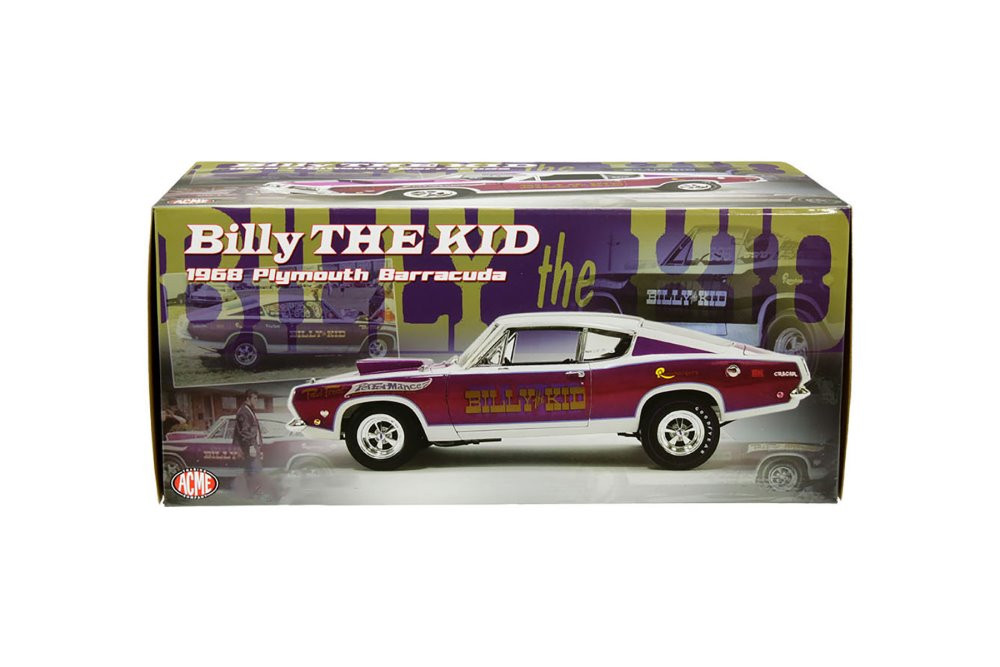 1968 Plymouth Barracuda Super Stock, Purple - Acme A1806125 - 1/18