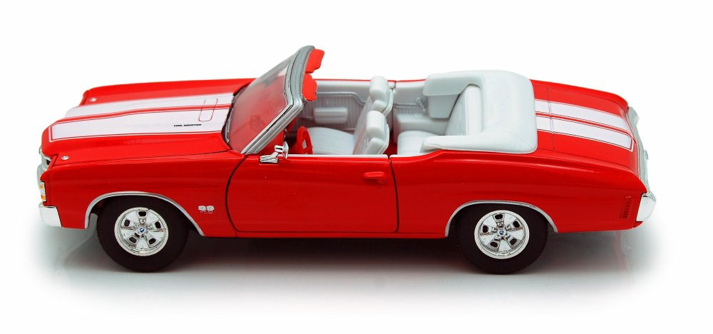 1971 Chevy Chevelle SS454 Convertible, Orange - Welly 22089 - 1/24 scale Diecast Model Car