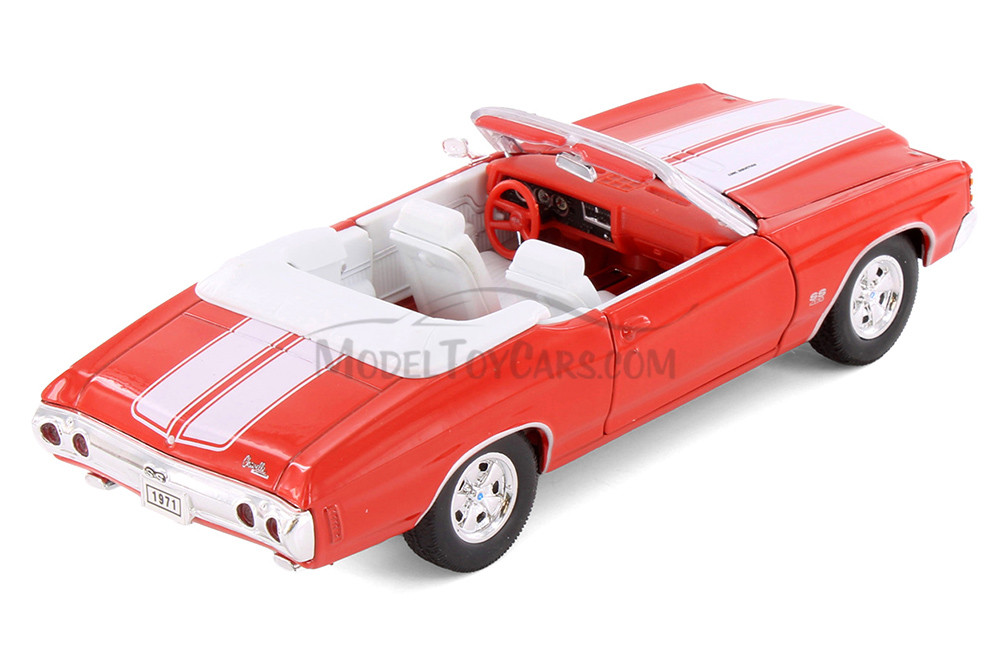 1971 Chevy Chevelle SS454 Convertible, Orange - Welly 22089 - 1/24 scale Diecast Model Car