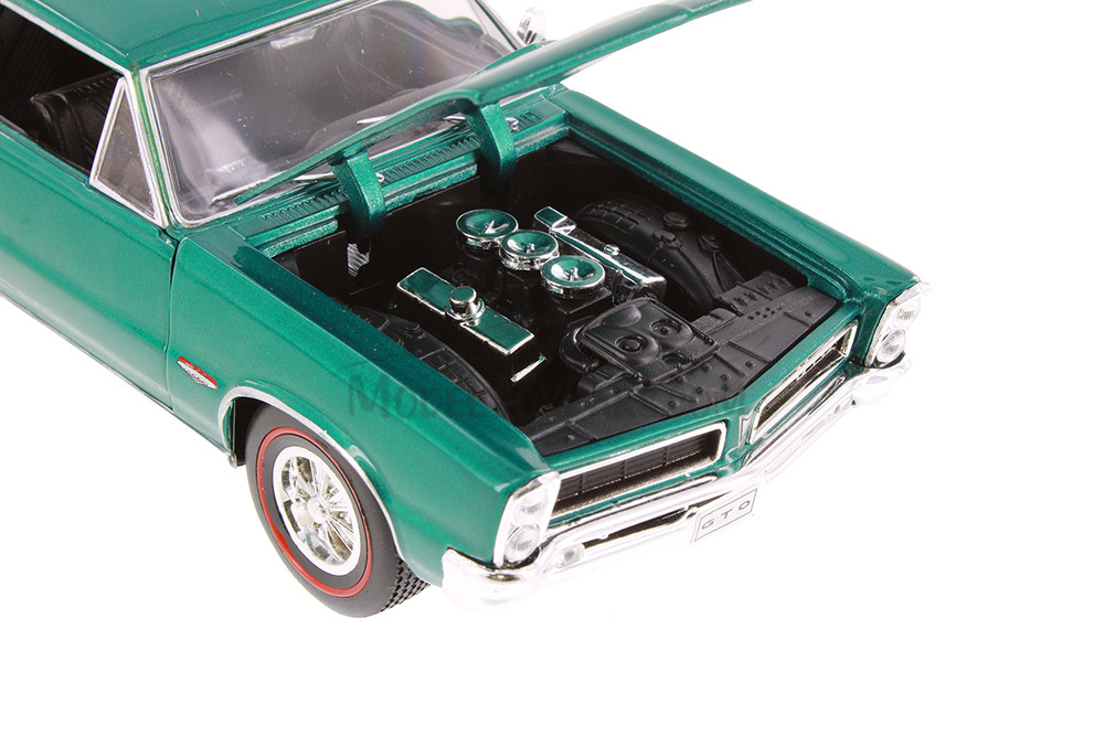 1965 Pontiac GTO, Green - Welly 22092 - 1/24 scale Diecast Model