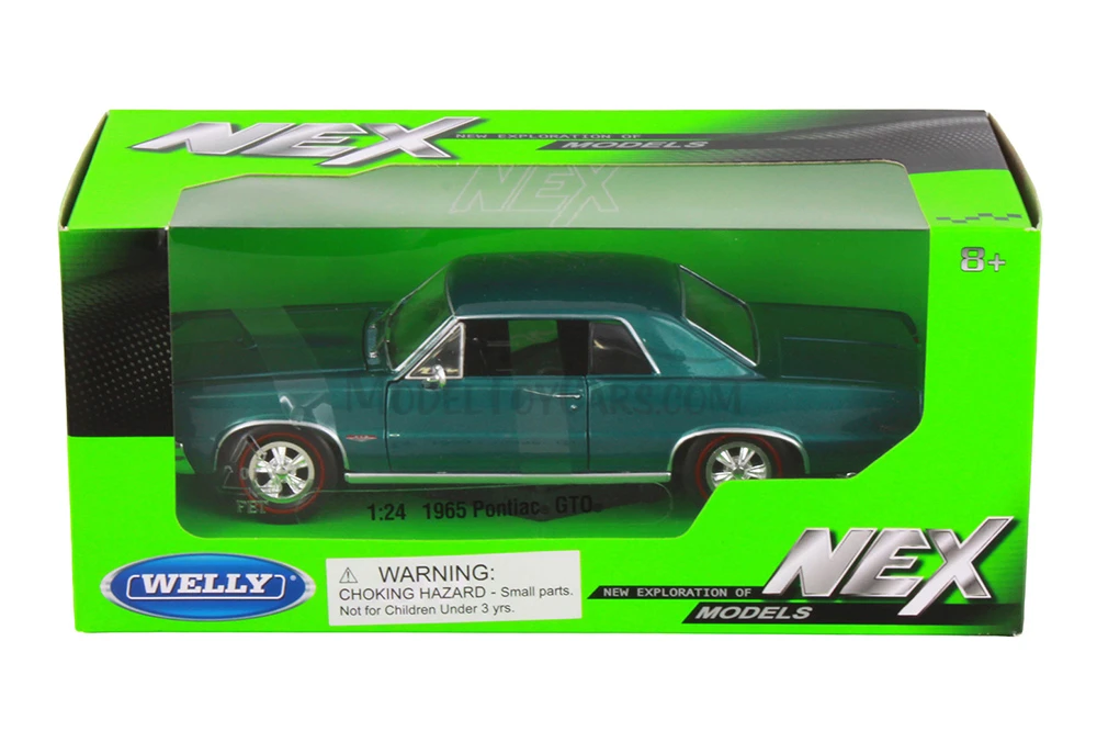 1965 Pontiac GTO, Green - Welly 22092 - 1/24 scale Diecast Model  Car