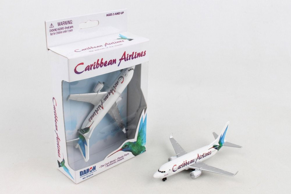 Caribbean Airlines Single Plane, White - Daron RT0374 - Diecast Model Airplane Replica