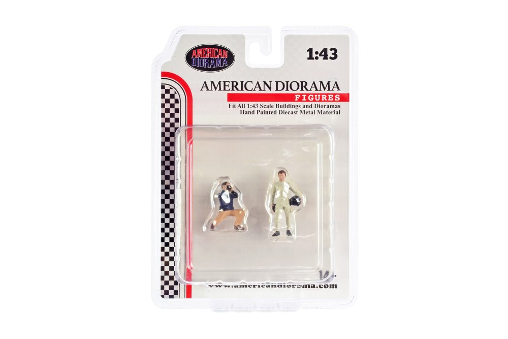 Race Day Metal Figures Set 1, Multi- - American Diorama 38359 - 1/43 Scale Figurine
