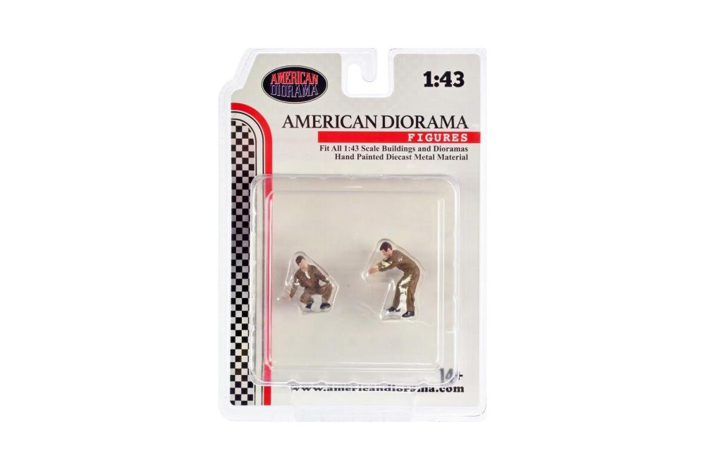 Race Day Metal Figures Set 5, Multi- - American Diorama 38363 - 1/43 Scale Figurine
