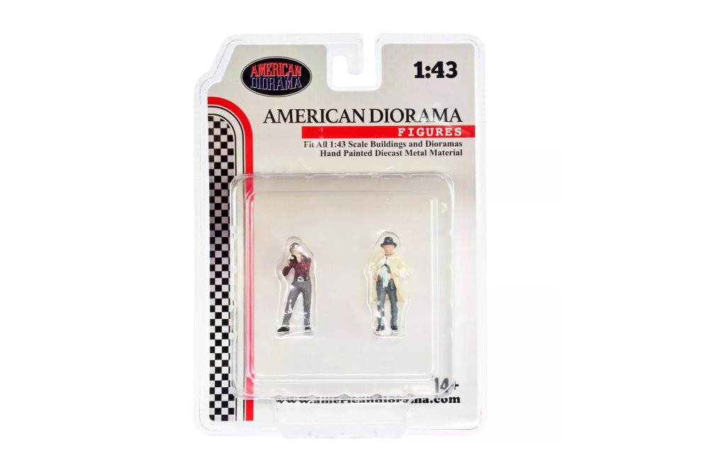 Race Day Metal Figures Set 3, Multi- - American Diorama 38361 - 1/43 Scale Figurine