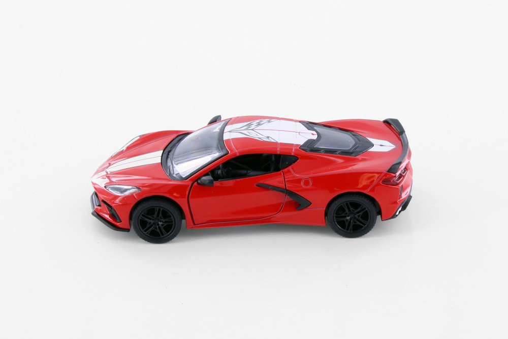 2021 Chevy Corvette Stingray C8, Red - Kinsmart 5432DF - 1/36