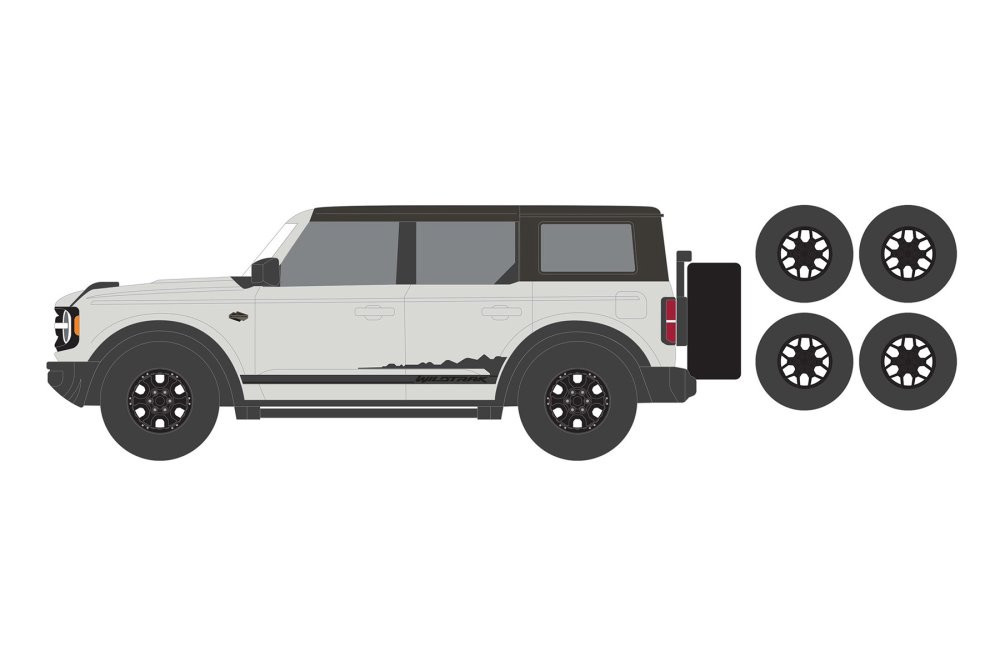 2021 Ford Bronco Wildtrak w/ Spare Tires 1:64 Scale Model