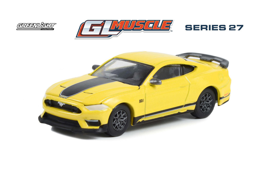 2021 Ford Mustang Mach 1, Yellow - Greenlight 13320F/48 - 1/64