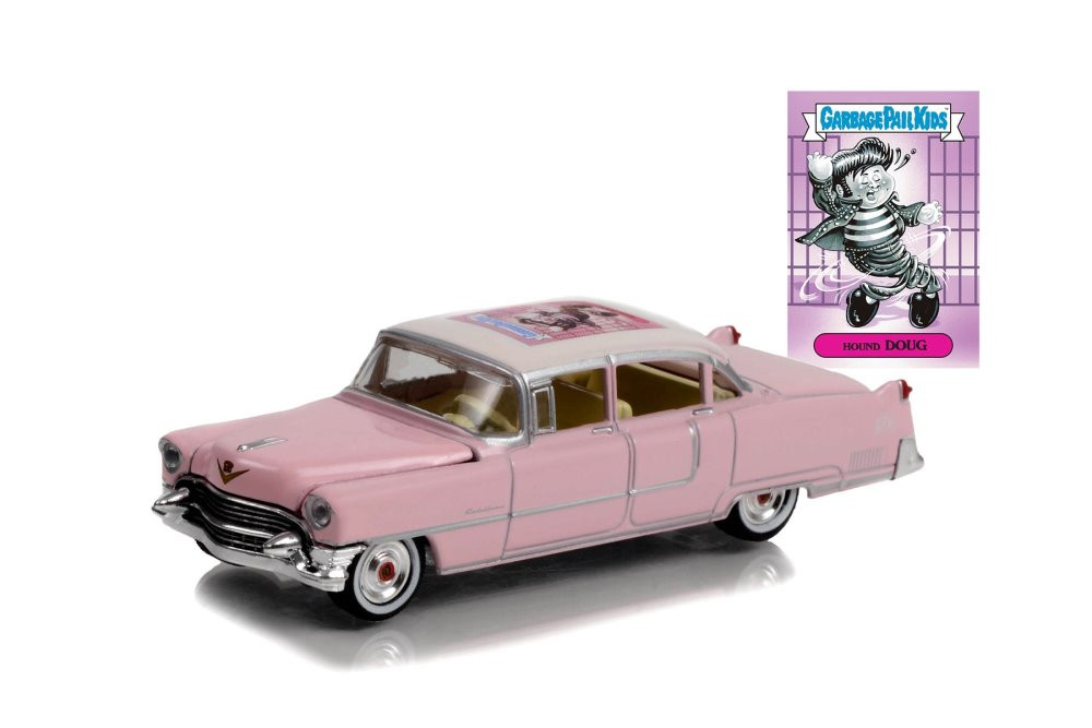 1955 Cadillac Fleetwood, Pink - Greenlight 54070A/48 - 1/64 Scale Diecast Model Toy Car