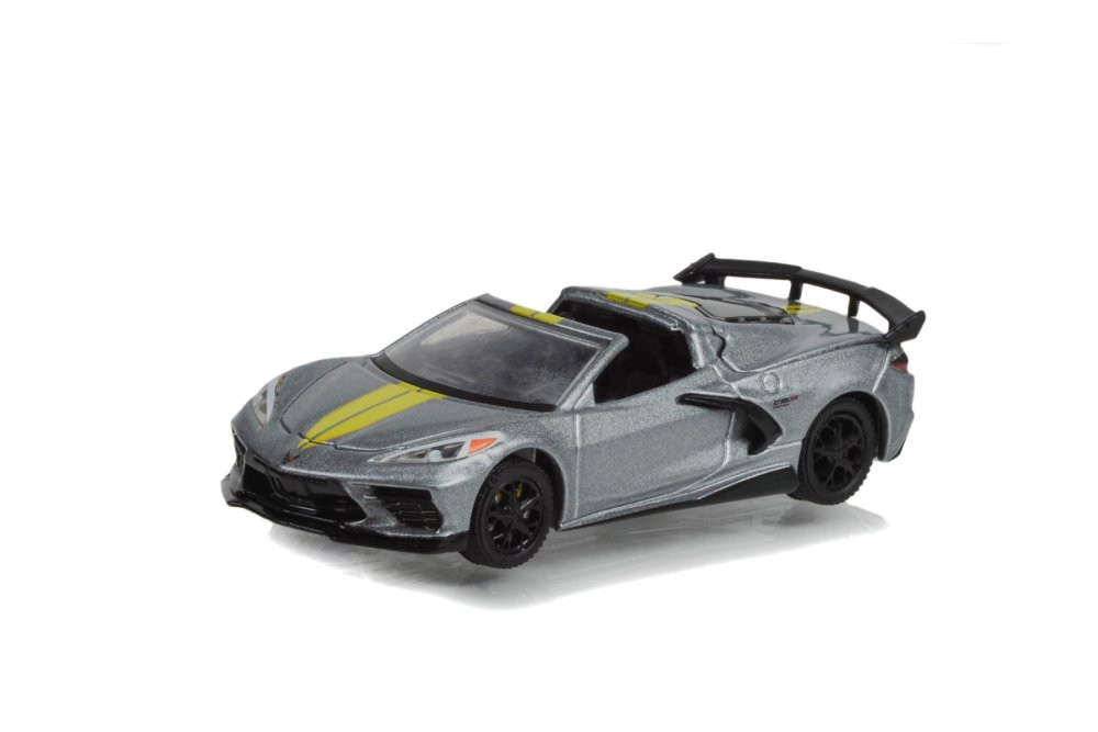 2022 Chevy Corvette C8 Stingray Convertible, Gray - Greenlight 30322 - 1/64 scale Diecast Car