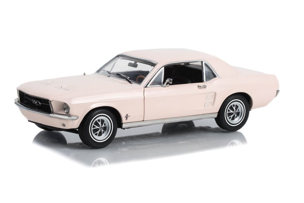 1967 Ford Mustang Coupe, Cream/Ivory - Greenlight 13642 - 1/18 Scale Diecast Model Toy Car