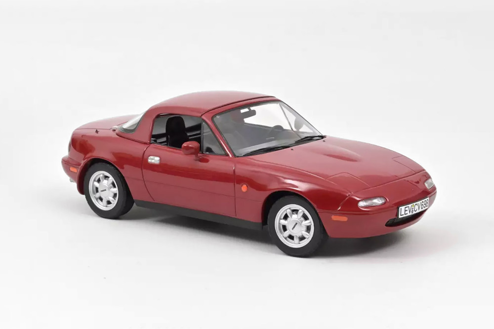 1989 Mazda MX-5 Miata Convertible, Red - Norev 188020 - 1/18 Scale